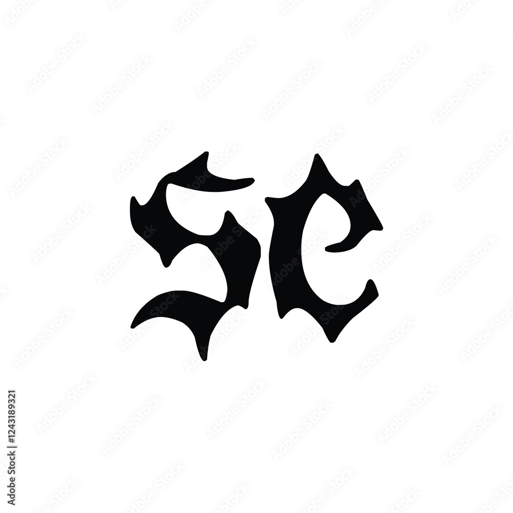 SE monogram logo design letter text name symbol monochrome logotype alphabet character simple logo SE monogram logo design letter text name symbol monochrome logotype alphabet character simple logo
