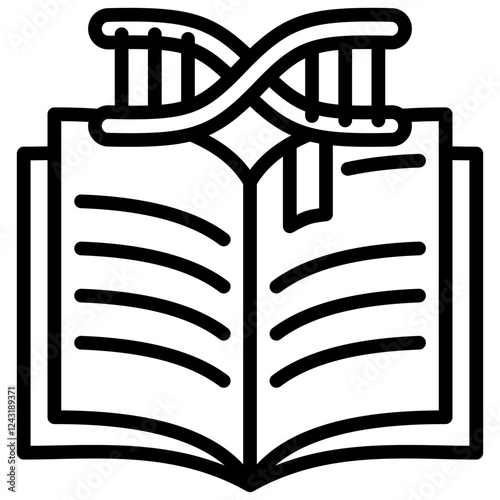 Genomic Library Outline Icon