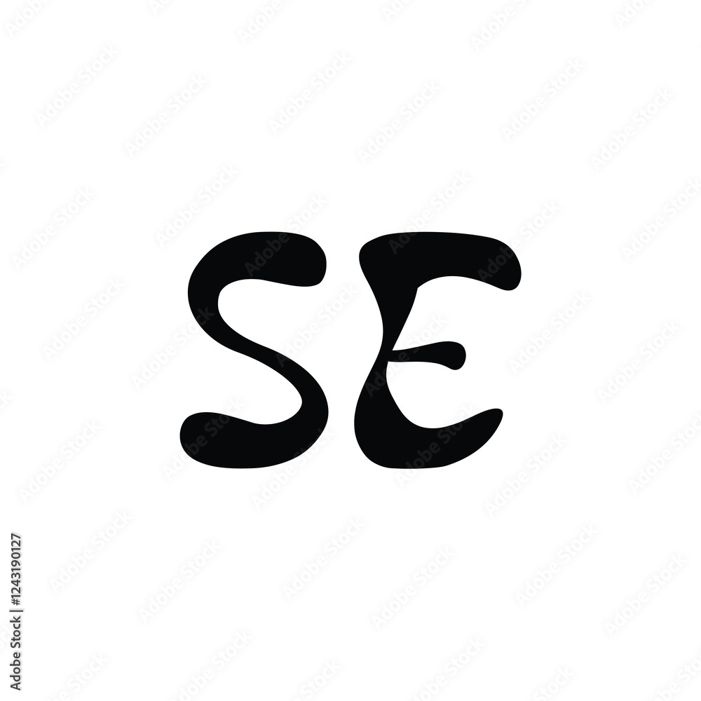 SE monogram logo design letter text name symbol monochrome logotype alphabet character simple logo SE monogram logo design letter text name symbol monochrome logotype alphabet character simple logo