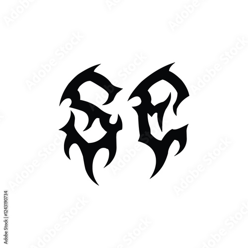 SE monogram logo design letter text name symbol monochrome logotype alphabet character simple logo