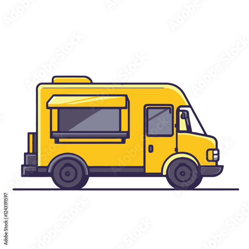 Logo of food truck vector style simple design