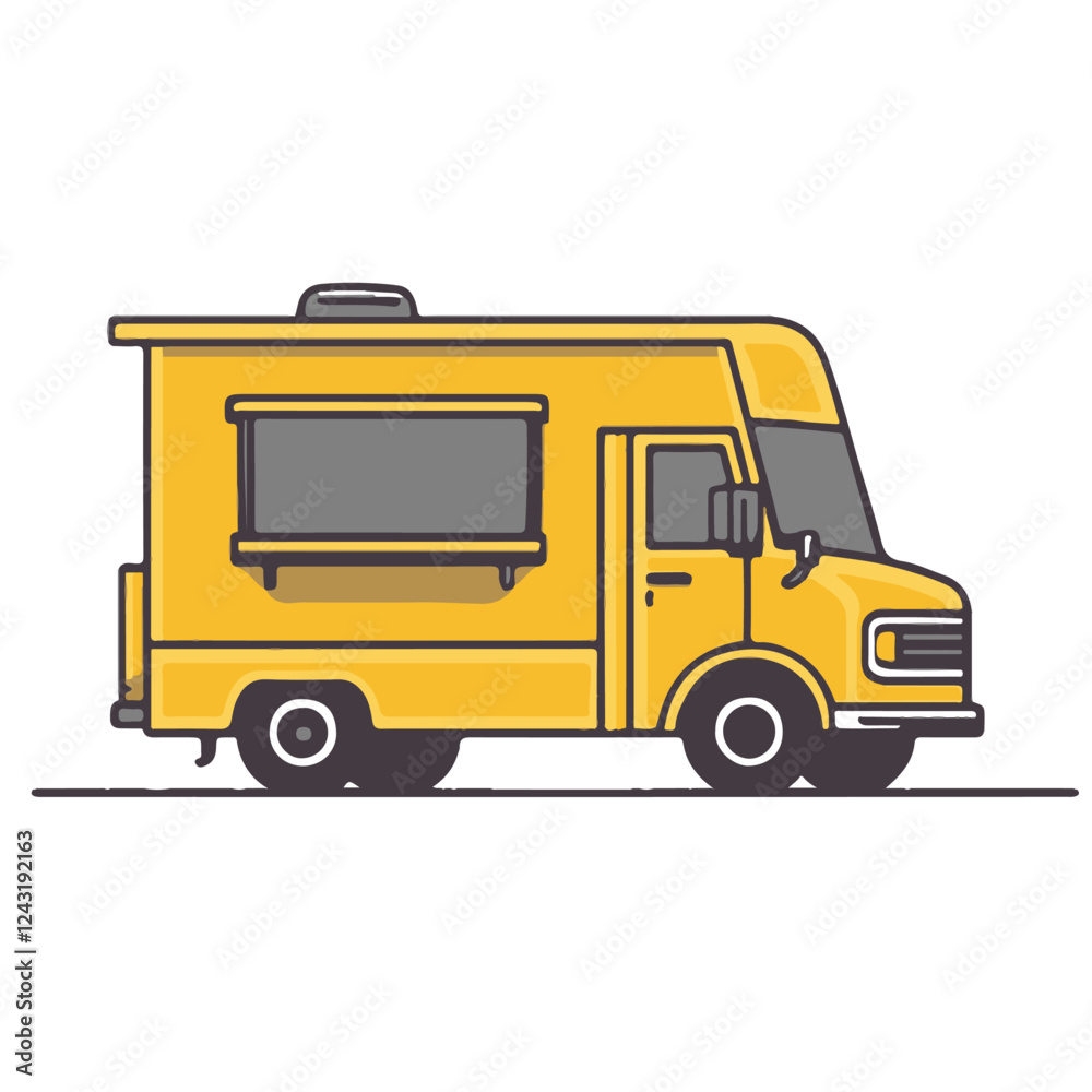 Logo of food truck vector style simple design Logo of food truck vector style simple design