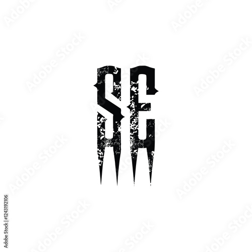 SE monogram logo design letter text name symbol monochrome logotype alphabet character simple logo