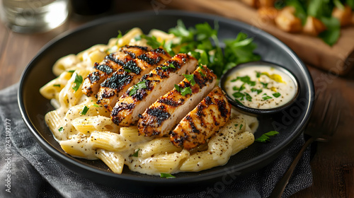 Grilled Chicken & Creamy Pasta Delight