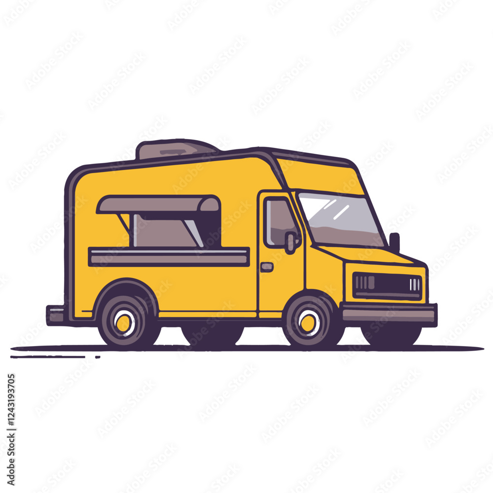Logo of food truck vector style simple design Logo of food truck vector style simple design