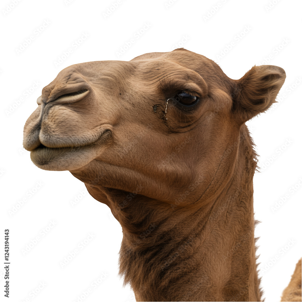 Fototapeta premium A Close-Up Portrait of a Camel Showcasing Its Unique Features and Expressions