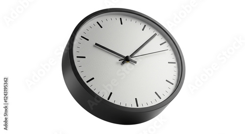 Round Clock Face on a White Background