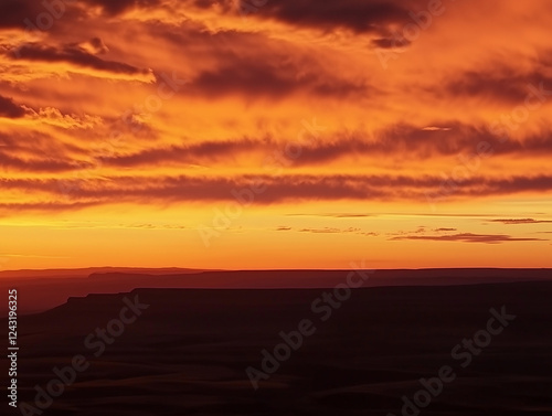 Fiery Desert Sunset