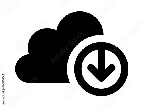 Cartoon clouds silhouettes. Vector set of clouds shapes. For web interface or App, upload and download cloud