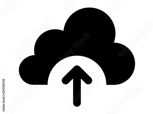 Cartoon clouds silhouettes. Vector set of clouds shapes. For web interface or App, upload and download cloud