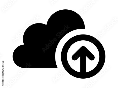 Cartoon clouds silhouettes. Vector set of clouds shapes. For web interface or App, upload and download cloud