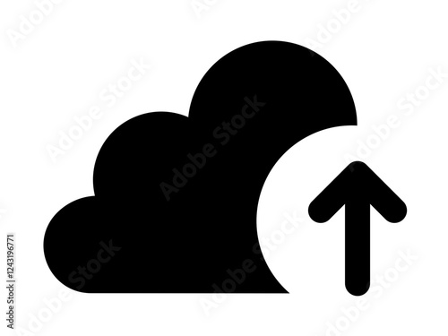 Cartoon clouds silhouettes. Vector set of clouds shapes. For web interface or App, upload and download cloud