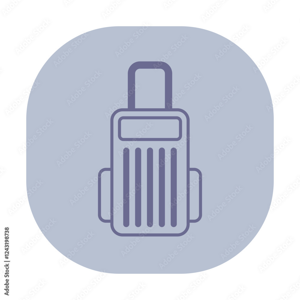 Icon of suitcase, symbolizing travel and exploration. Vacation planning, travel services, or adventure concept Icon of suitcase, symbolizing travel and exploration. Vacation planning, travel services, or adventure concept