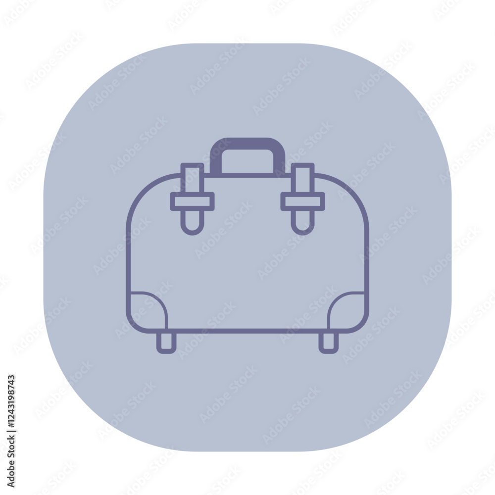 Simple line icon of travel bag, symbolizing essence of adventure and exploration. Journeys and new experiences concept Simple line icon of travel bag, symbolizing essence of adventure and exploration. Journeys and new experiences concept