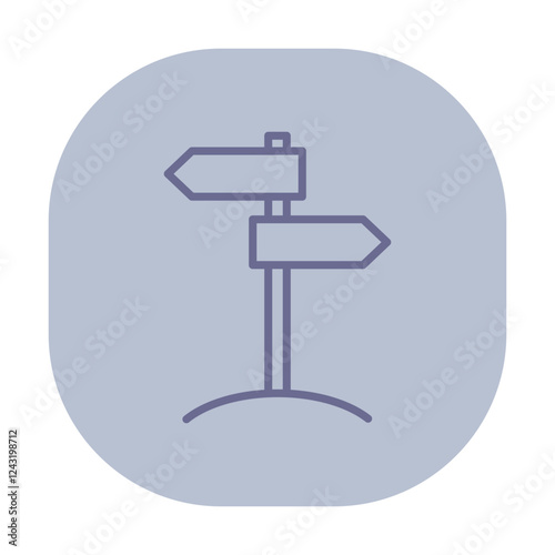 Two directional signs on post, symbolizing travel choices and exploration. Discovering new places and experiences along journey concept