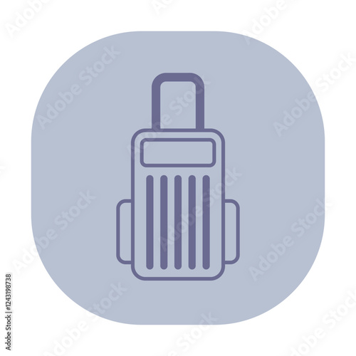 Icon of suitcase, symbolizing travel and exploration. Vacation planning, travel services, or adventure concept