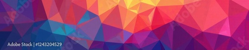 Abstract geometric background, Voronoi diagram with Delaunay triangulation, vibrant color palette , edges, bright photo