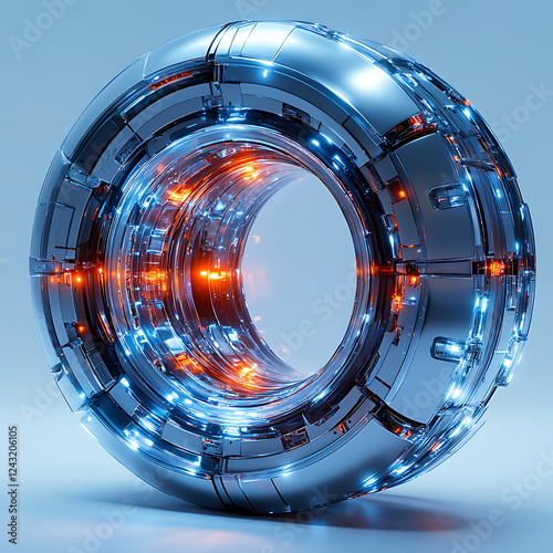 Glowing circular futuristic tech interface high resolution hd picture