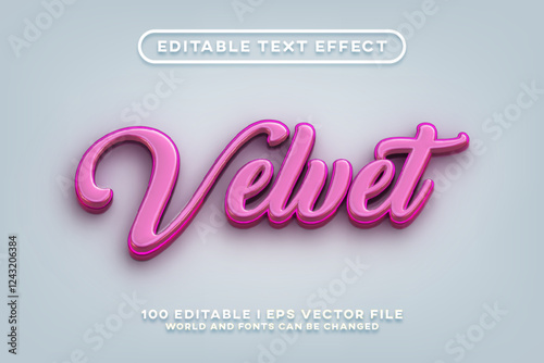 Velvet Editable Text Effect Design