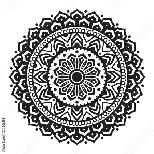 ornamental round mandala art