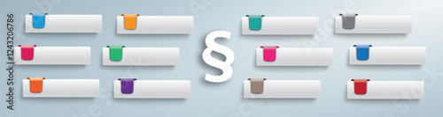 12 Tabs Long Header Paragraph Infographic