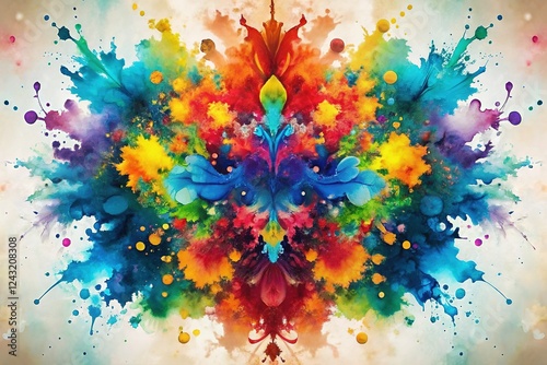 Abstract Ink Blot Splash Pattern Wallpaper Texture Macro Photography Stock Photo