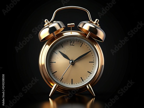 Wallpaper Mural Black Background Alarm Clock Stock Photo: Time Management Concept Torontodigital.ca