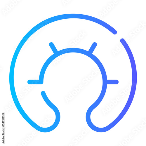 neck pillow gradient icon