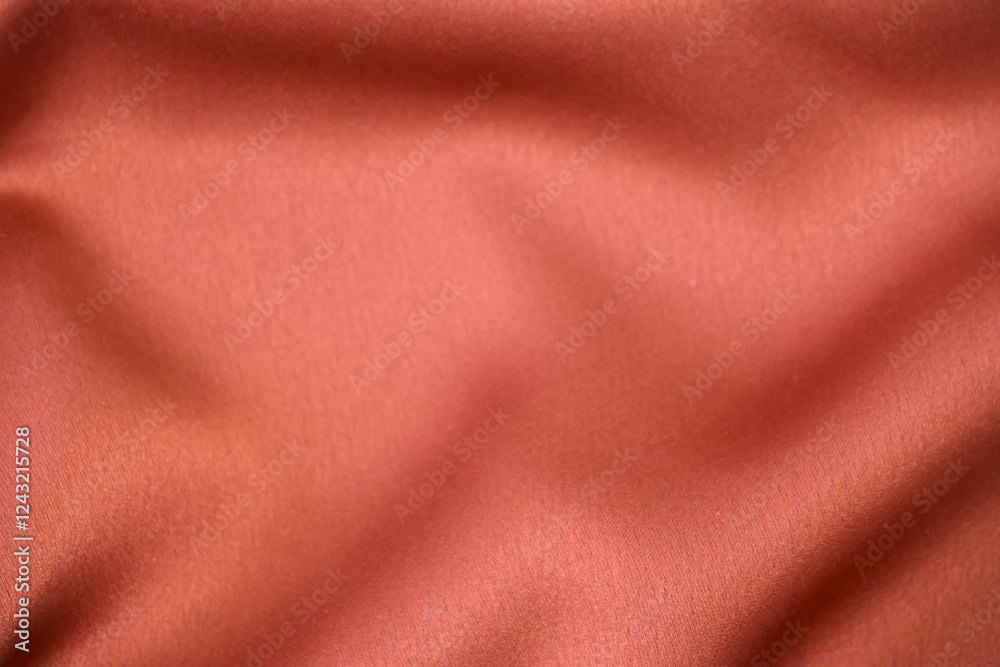 Fototapeta premium Shiny draped velour background. Wrinkled luxurious cloth background. Soft rose plush fabric with drapery. Smooth elegant pink silk velvet or satin texture, banner