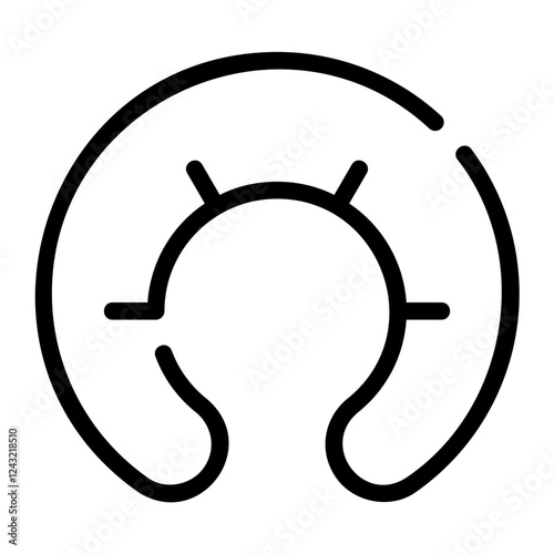 neck pillow line icon