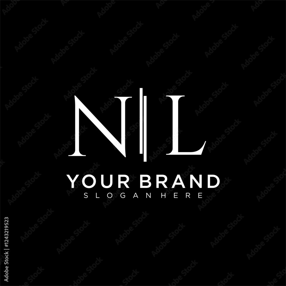 NL letter monogram logo with bussines style dsign NL letter monogram logo with bussines style dsign