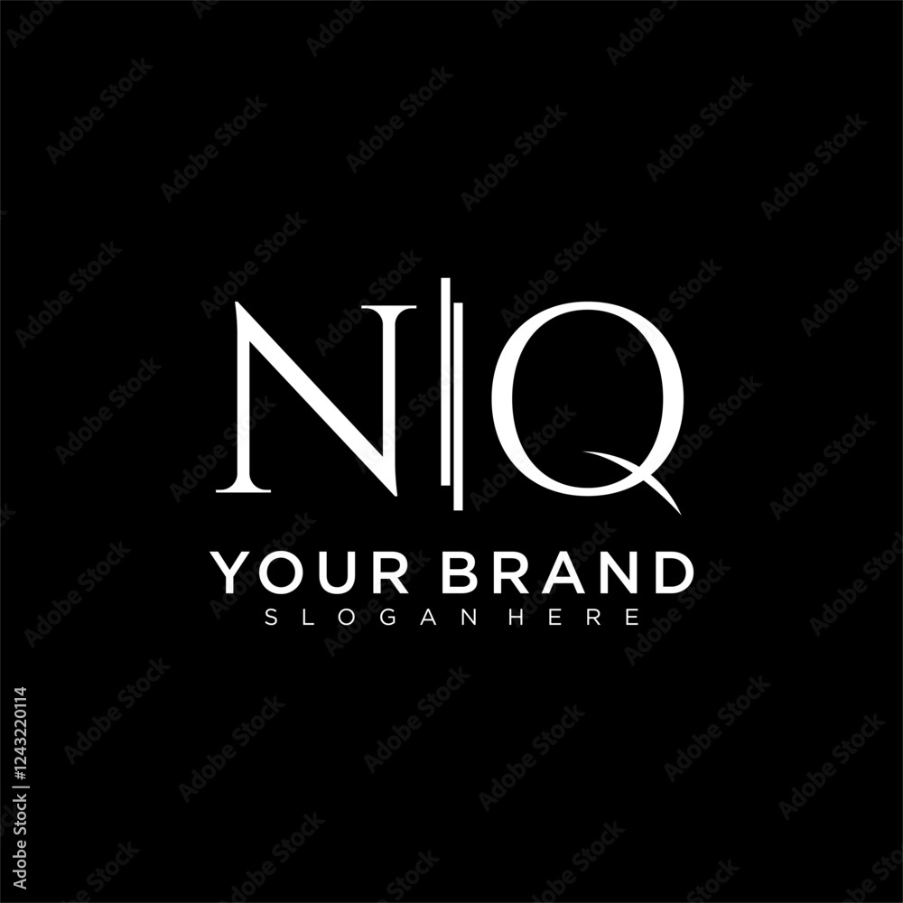NQ letter monogram logo with bussines style dsign