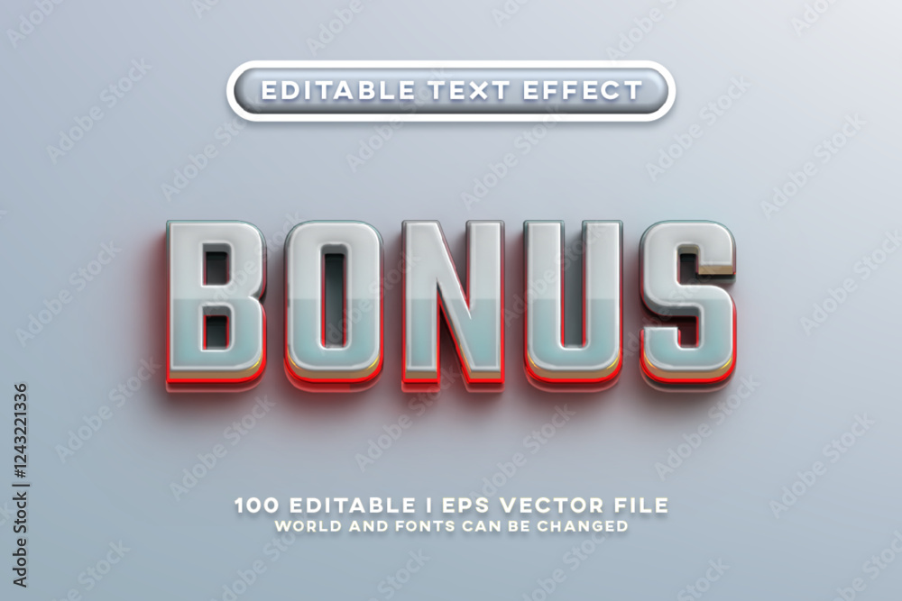 Obraz premium Bonus 3D Style Editable Text Effect Design