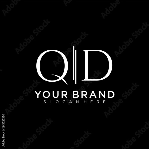 QD letter monogram logo with bussines style dsign