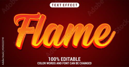 Flame text style effect