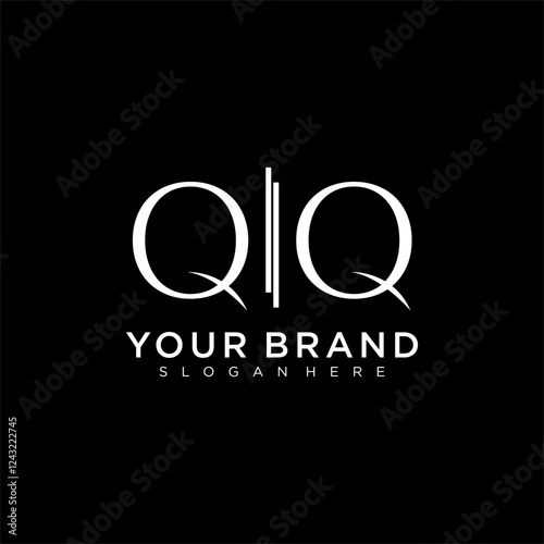 QQ letter monogram logo with bussines style dsign