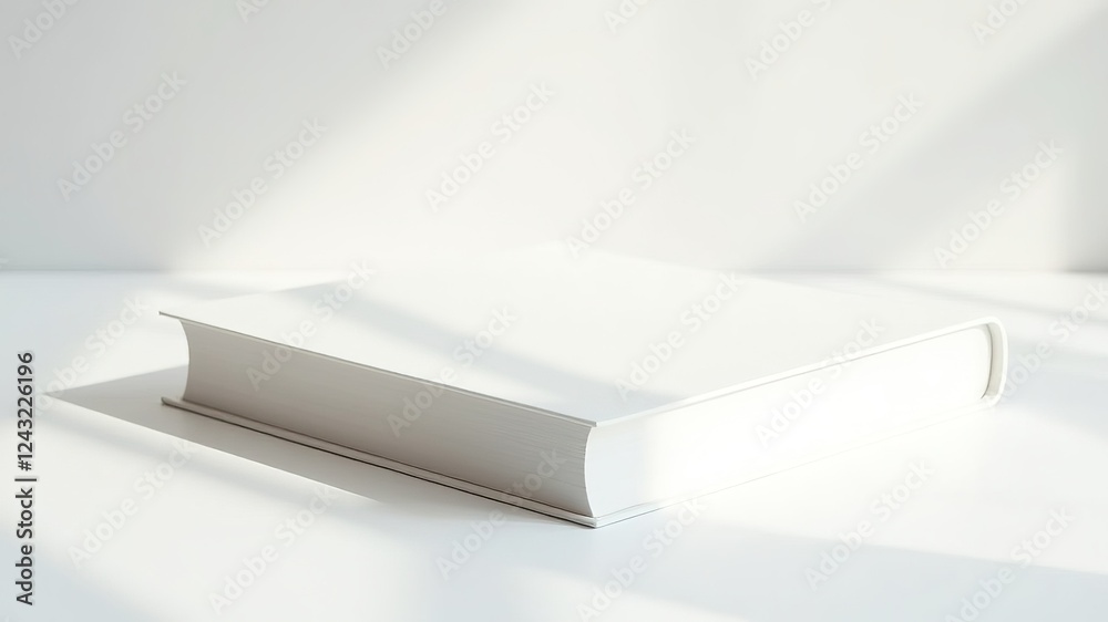 White Book on White Table - Natural Light AI Photo White Book on White Table - Natural Light AI Photo