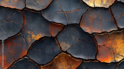 A vector illustration of a prehistoric tundra reptile skin texture with heat-retaining, thick armored scales.