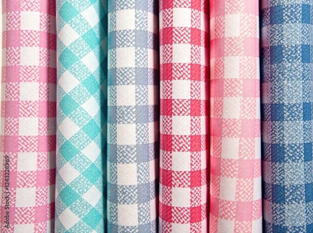 Fototapeta premium Pastel Plaid Bundles: Textile Design Inspiration