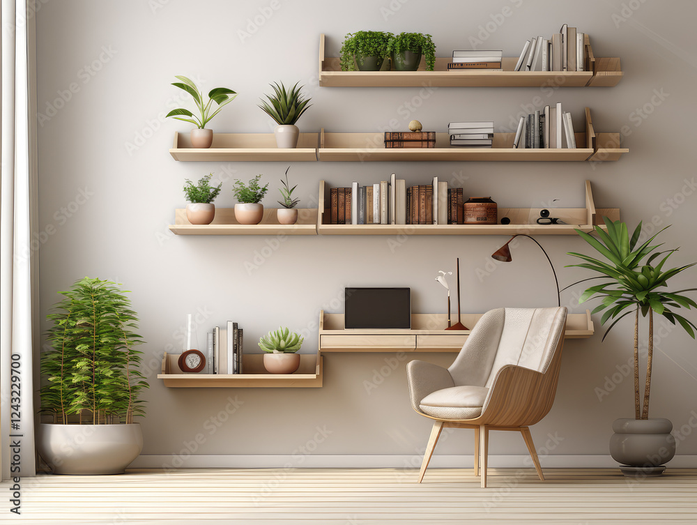 Peaceful and Productive Home Workspace with Natural Elements Peaceful and Productive Home Workspace with Natural Elements