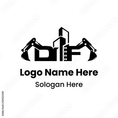DF Latter Contractions Logo Design