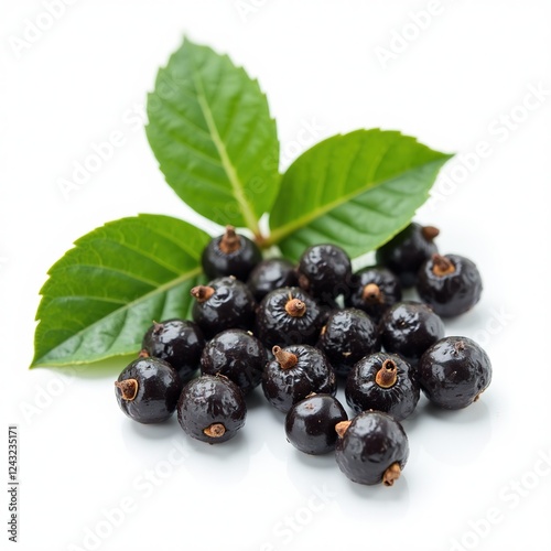 Black Peppercorns with Leaves - High-Quality AI Image