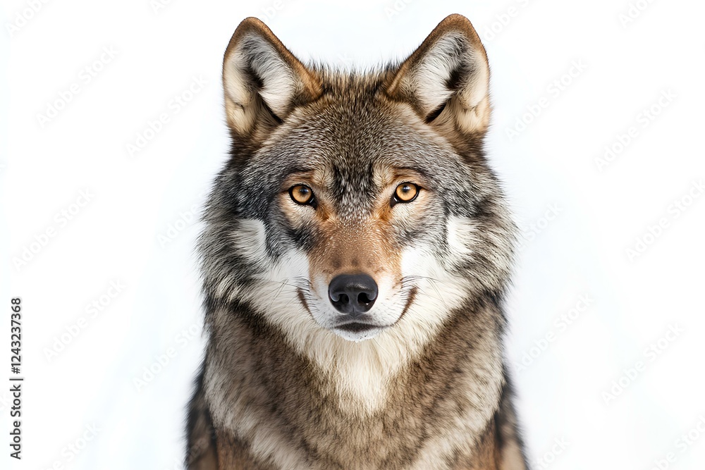 Fototapeta premium a wolf isolated on white background