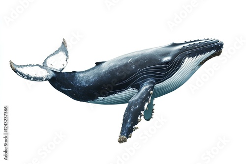 a whale  isolated on white background 