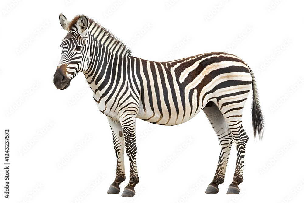Fototapeta premium a zebra isolated on white background 