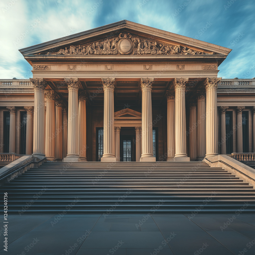 Obraz premium Neoclassical Grandeur: Majestic Government Building