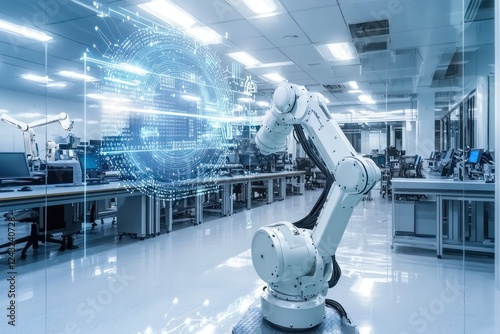 Predictive workflows for manufacturing crafted by AI in a coworking hub.