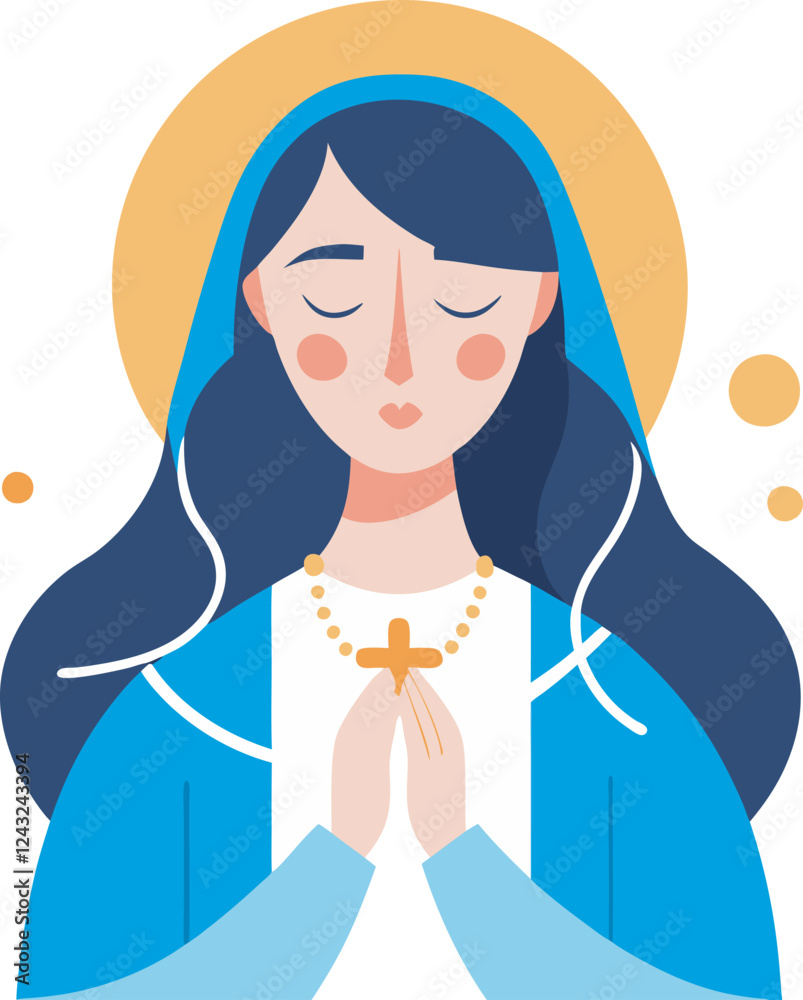 Woman of Faith – Coptic Christian Rosary Silhouette Art & Illustration Woman of Faith – Coptic Christian Rosary Silhouette Art & Illustration