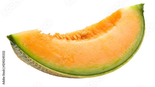 slice of melon isolated on white