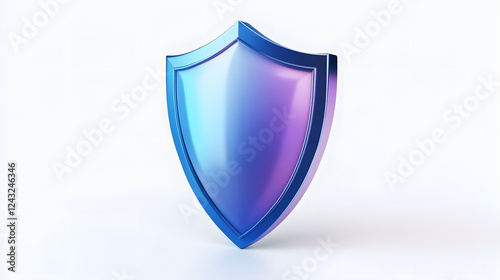 Free Download Shield depicting protection. shield 3d icon. Protection, defense and security concept symbol: blue and purple shield on isolated on white background - GFXLoad